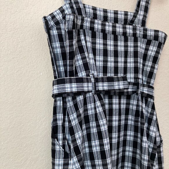 Hollister Plaid Belted Waist Flattering Mini Dress Academia - Picture 10 of 14